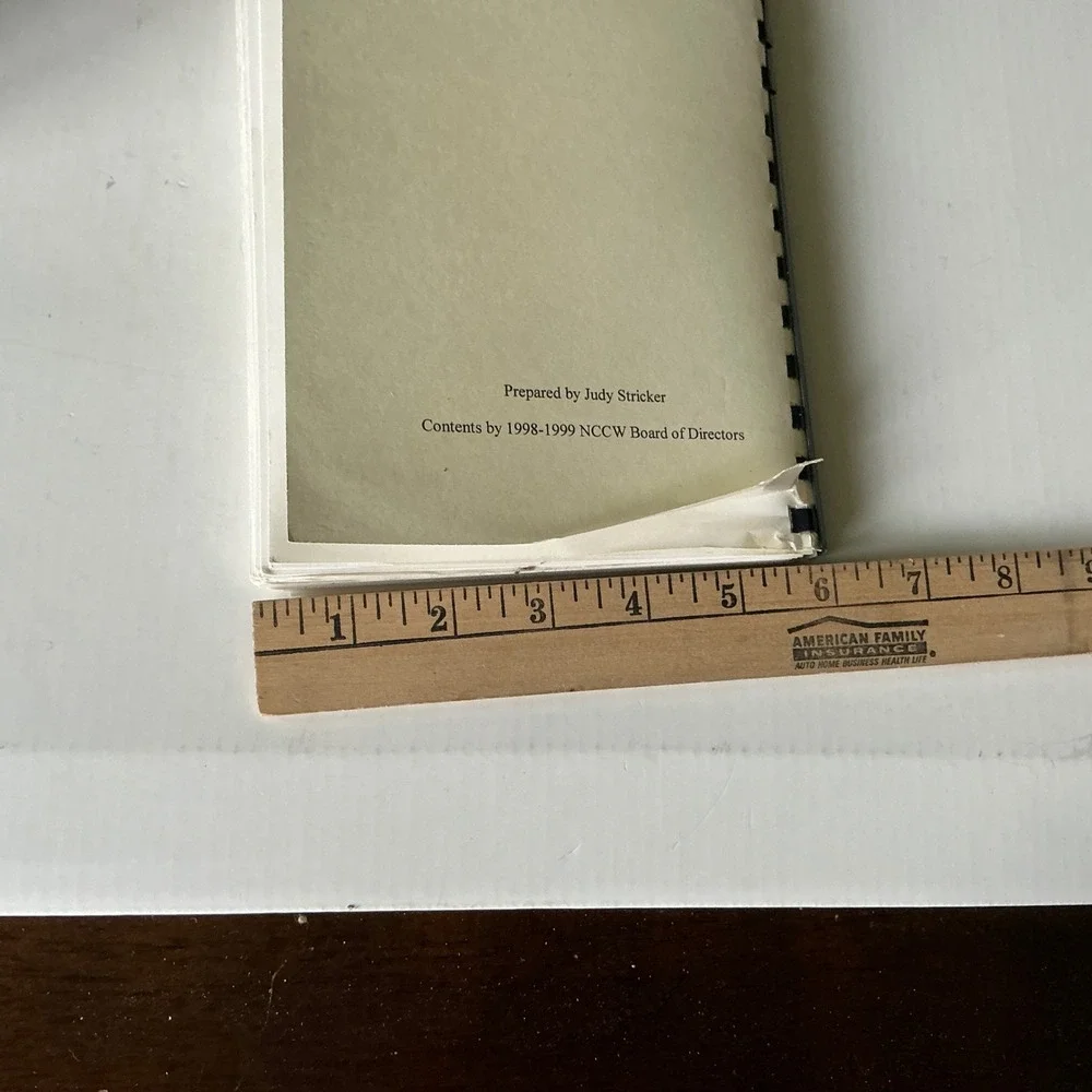 Vintage 1999 NCCW Board Cookbook National Council of Catholic Women Kansas City